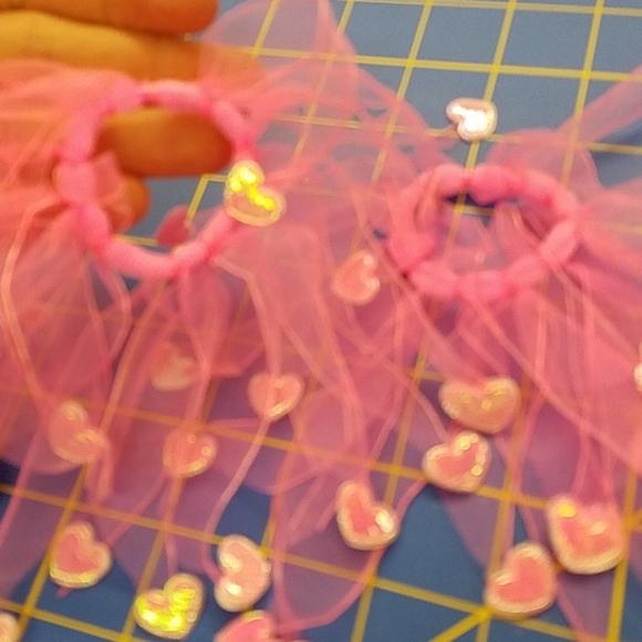 Pony O Tutu Hearts Hair Keepers 2 pc Set Choose Pink or Red - Picture 2 of 3